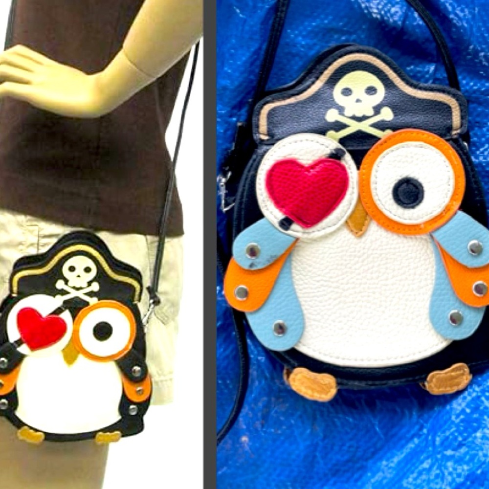 NWT Sleepyville Critters NY Pirate Owl Crossbody Purse